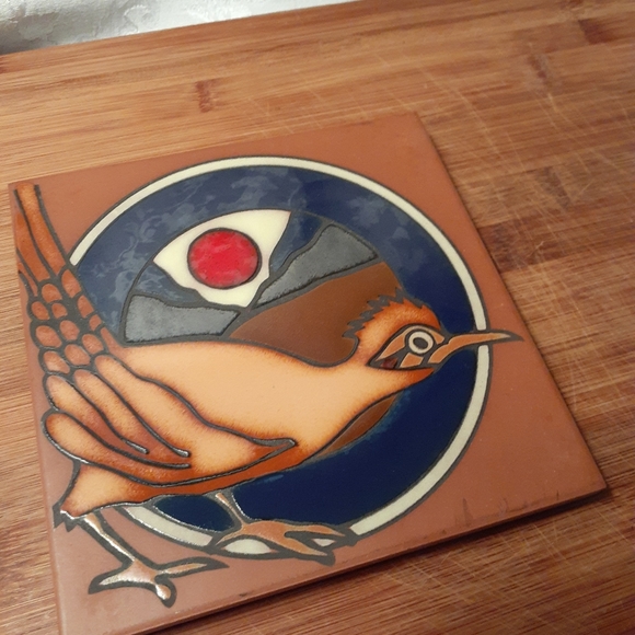 Vintage J. Hearn Bisbee AZ Roadrunner Tile - Picture 1 of 8